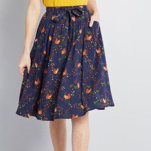Princess Highway Modcloth Woodlands Squirrel Skirt; AU Size 8; US Size 4